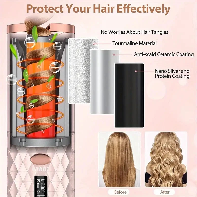 Effortless Cordless Hair Curler